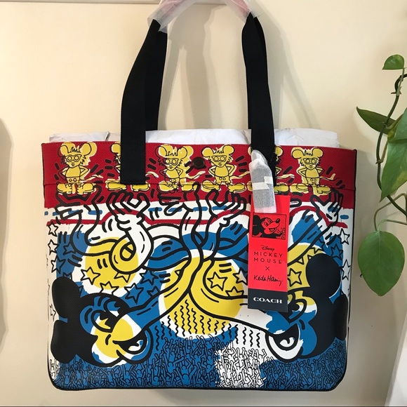 🐭❤️ Disney Mickey Mouse X Keith Haring Tote 38 - Picture 2 of 13